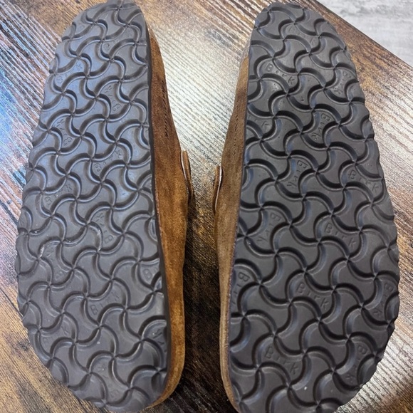 Birkenstock NEW Tan/Brown Suede Shearling Bosten Clogs sz 39 Sz 7.5 Women’s - Picture 8 of 16